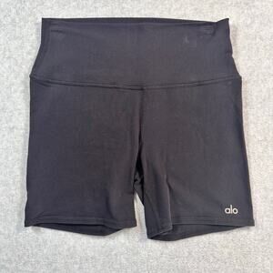 Alo Yoga Biker Shorts Black High Waist Small